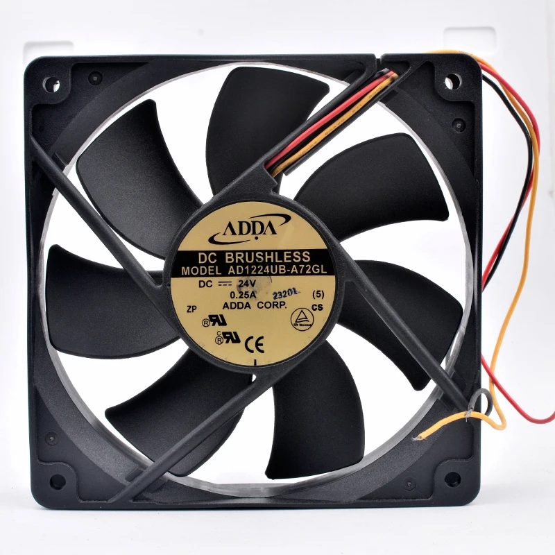 

AD1224UB-A72GL 12cm 120mm fan 120x120x25mm DC24V 0.25A 3 wires 3pin for the cooling fan of the inverter