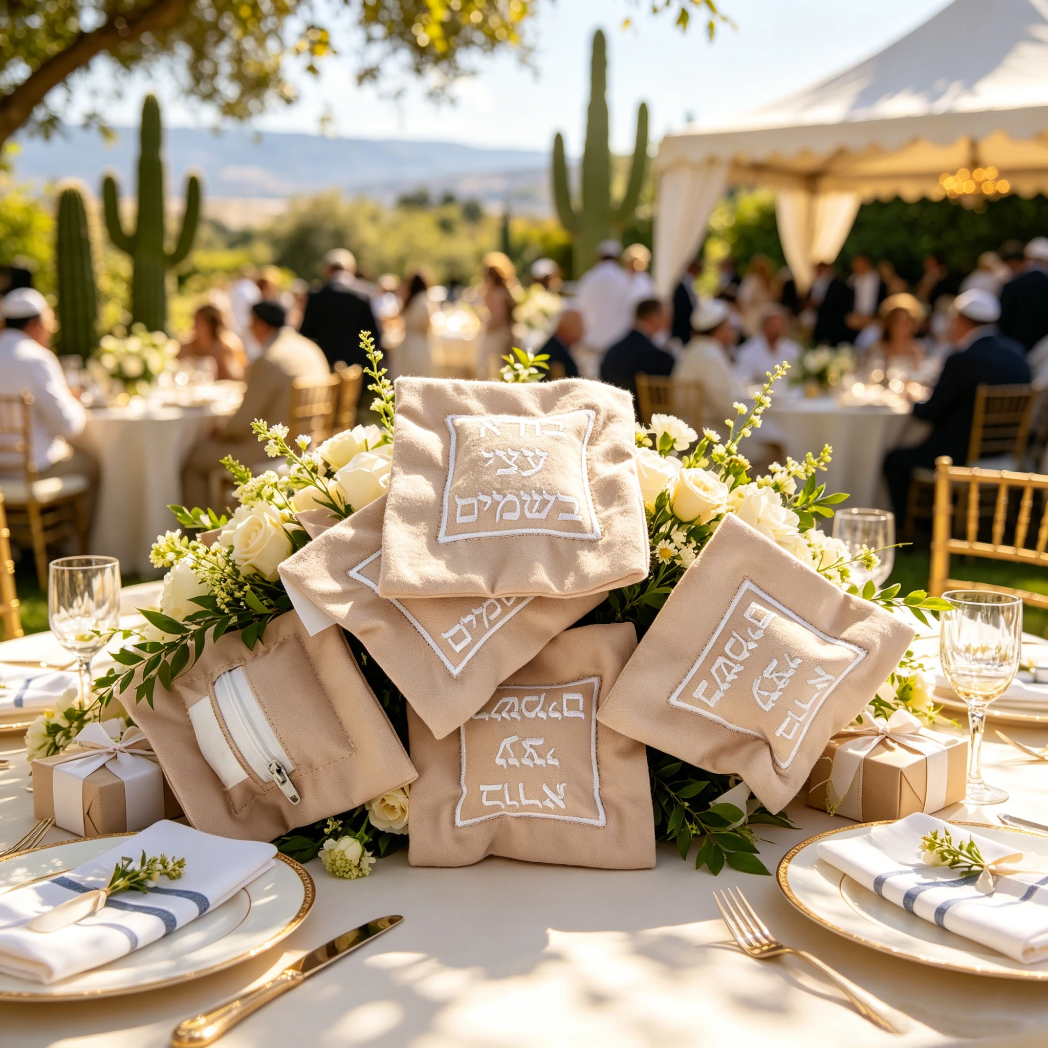 Custom embroidery, custom digital print spice pillows, Jewish Ahava wedding pillows, seat cushions, Bar/Bat Mitzvah Jewish gift