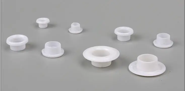 100 Set Kunststoff Tülle Ösen mit Unter leg scheiben Sortiment Kit, Loch selbst tragende Öse für Perlen kerne, Stoff, Vorhang – Detail 6