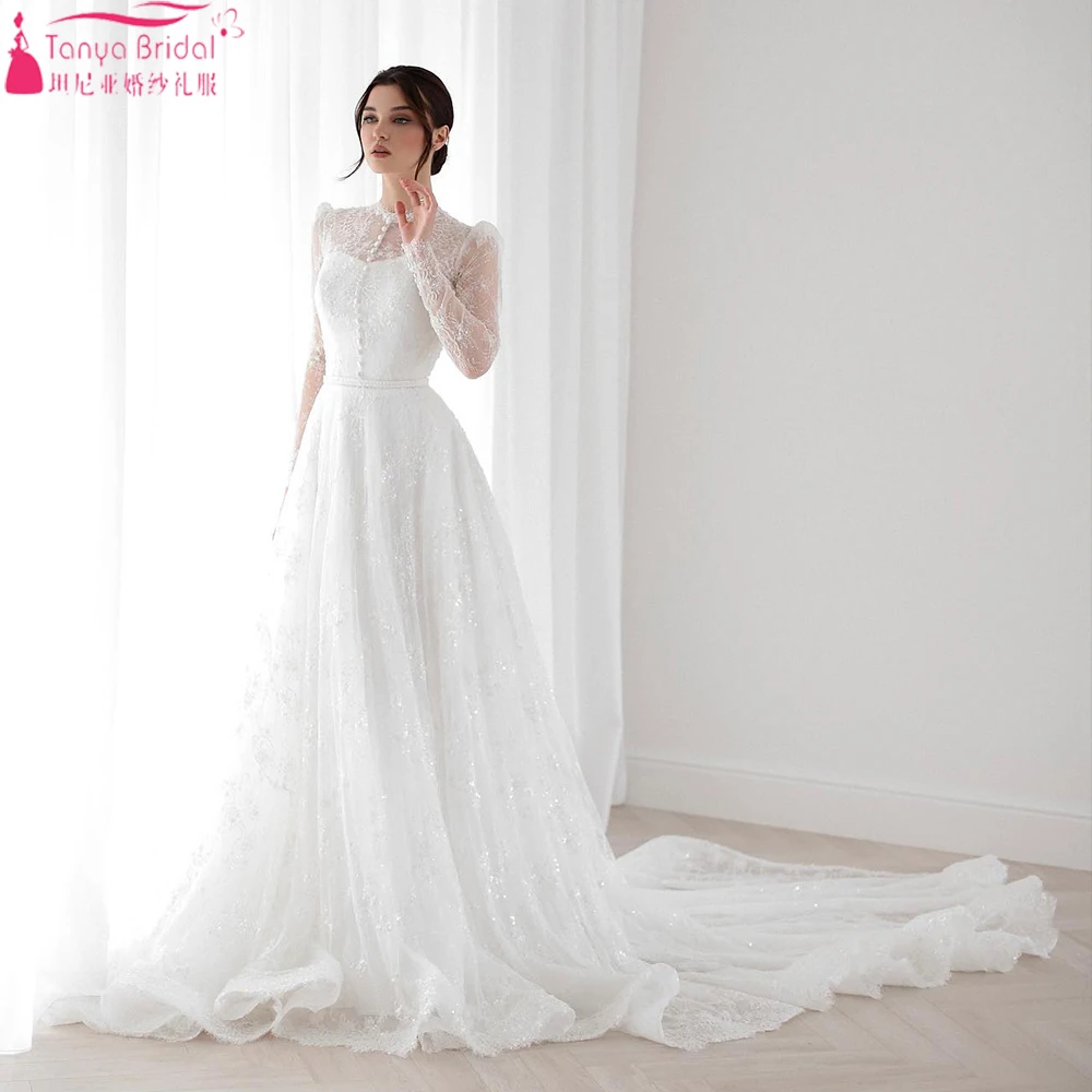 Sheer Long Sleeve Wedding Dress USA: The Ultimate Guide to ZW1045 for  American Brides