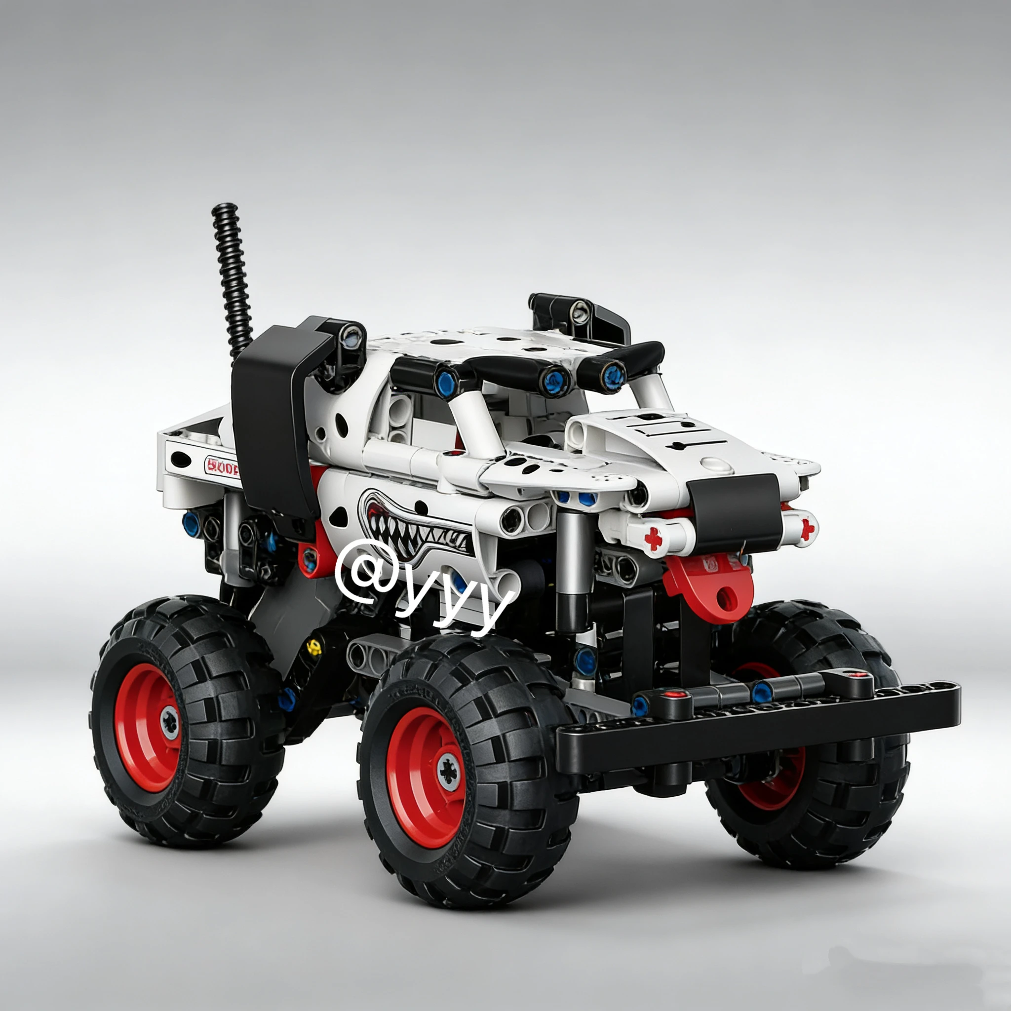 

Новая/многофункциональная трансформируемая белая машинка-грузовик с фигуркой злого пса, конструктор, игрушка для детей и взрослых, подарок на день рождения и Рождество