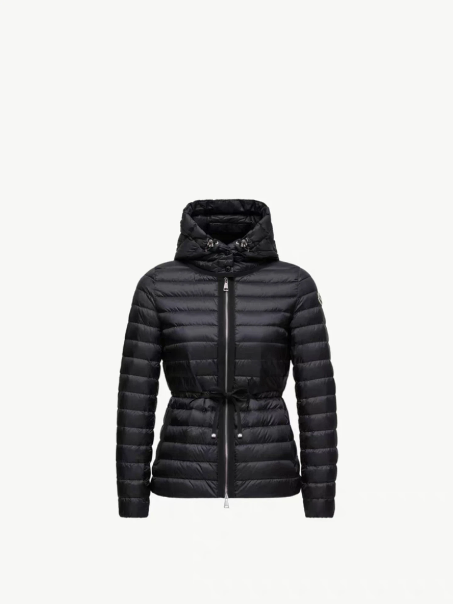 

Slim Fit Short Lightweight Puffer Jacket Women's Classic Drawstring Waist Hooded Slimming Fashionable down Jacket Coat