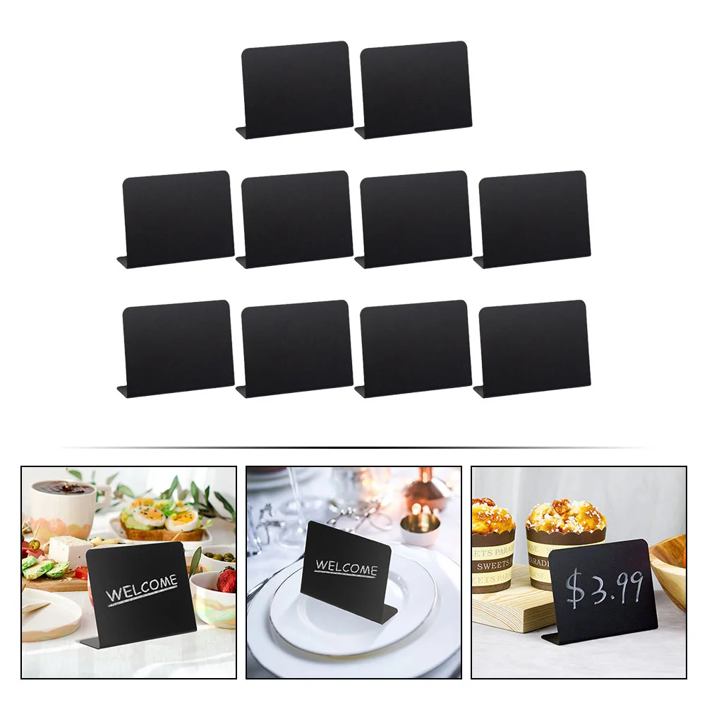 10 Pcs Home Decor Food Sign Black Chalkboards for Menu Wedding Mini Blackboards Decorative
