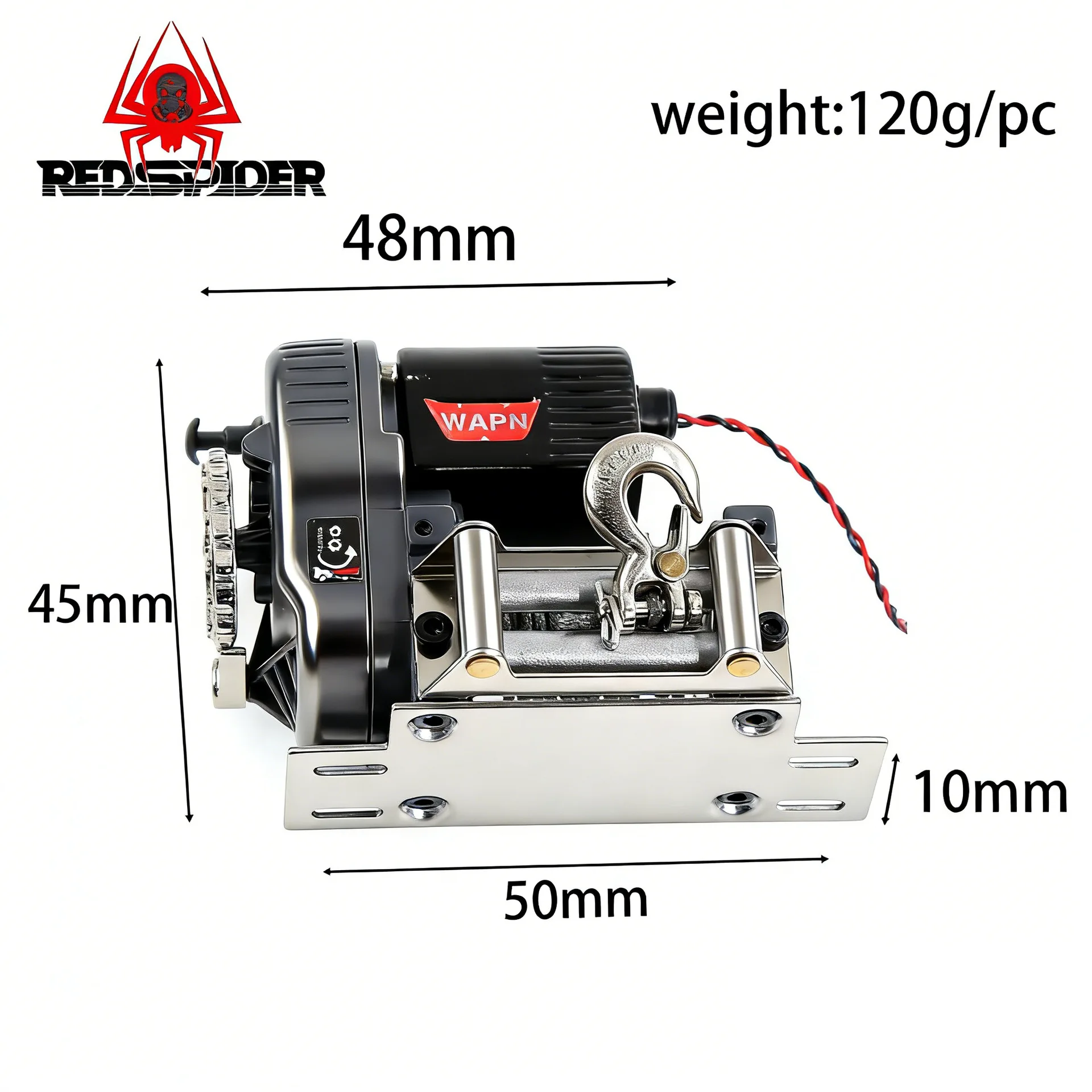 1/8 1/10 Simulation Climbing Metal Electric Remote Control Winch for Hyper GO MJX H8H Maker MK07 RC Car Metal Upgrade Parts