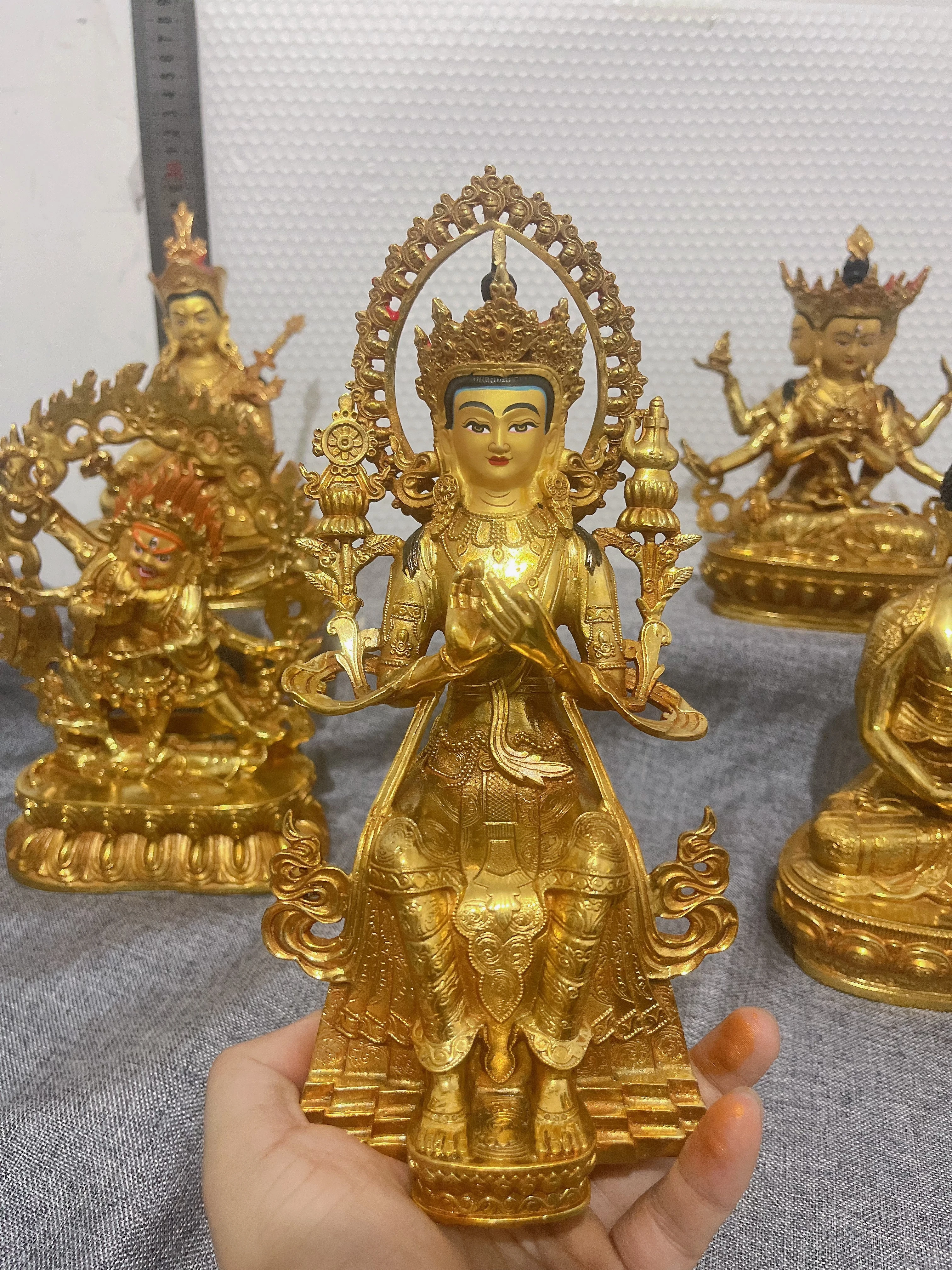 50% off wholesale copper buddha statue Maitreya Namgyalma Mahagala Amitabha Guru Rinpoche Tibet LAMA Buddhist family worship