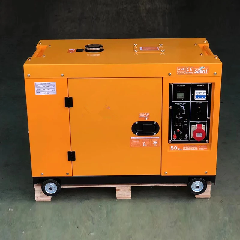 

Factory Supply Auto Start Silent Type 3-Phase 8kw Generator 220v/400v/380v Rated Voltage 50/60Hz Frequency