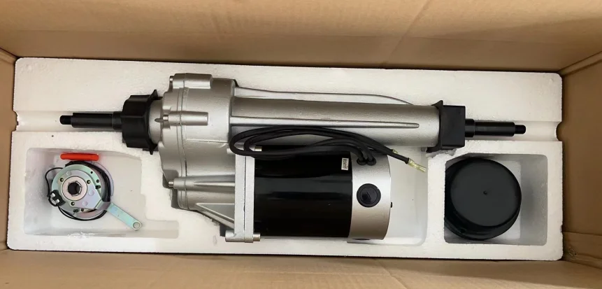 Factory Price 24V 800W Mini DC  Motor with Transaxle Axle for Small Vehicle Laboratory Equipment Modification