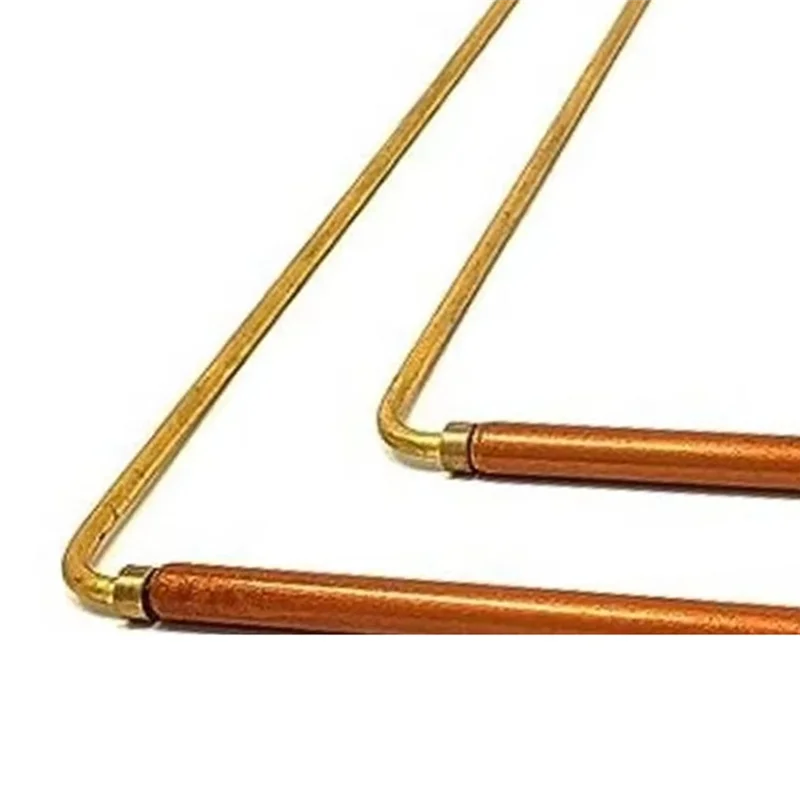 【البيع الساخن】مجموعة قضبان التغطيس المعدنية للكشف عن النحاس مكونة من قطعتين لأدوات العثور على كنز المياه وقضيب مسبار النحاس