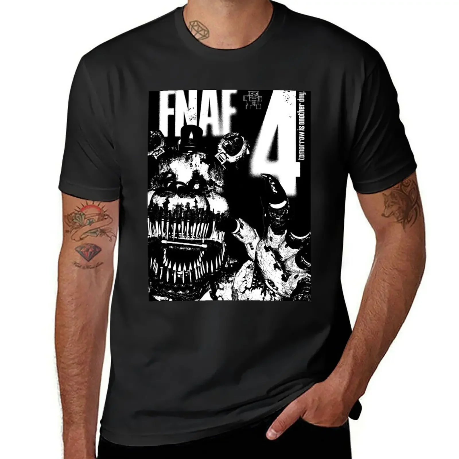 Nightmare Fredbear FNAF4 T-Shirt kawaii clothes Blouse summer top customs design your own tshirts for men