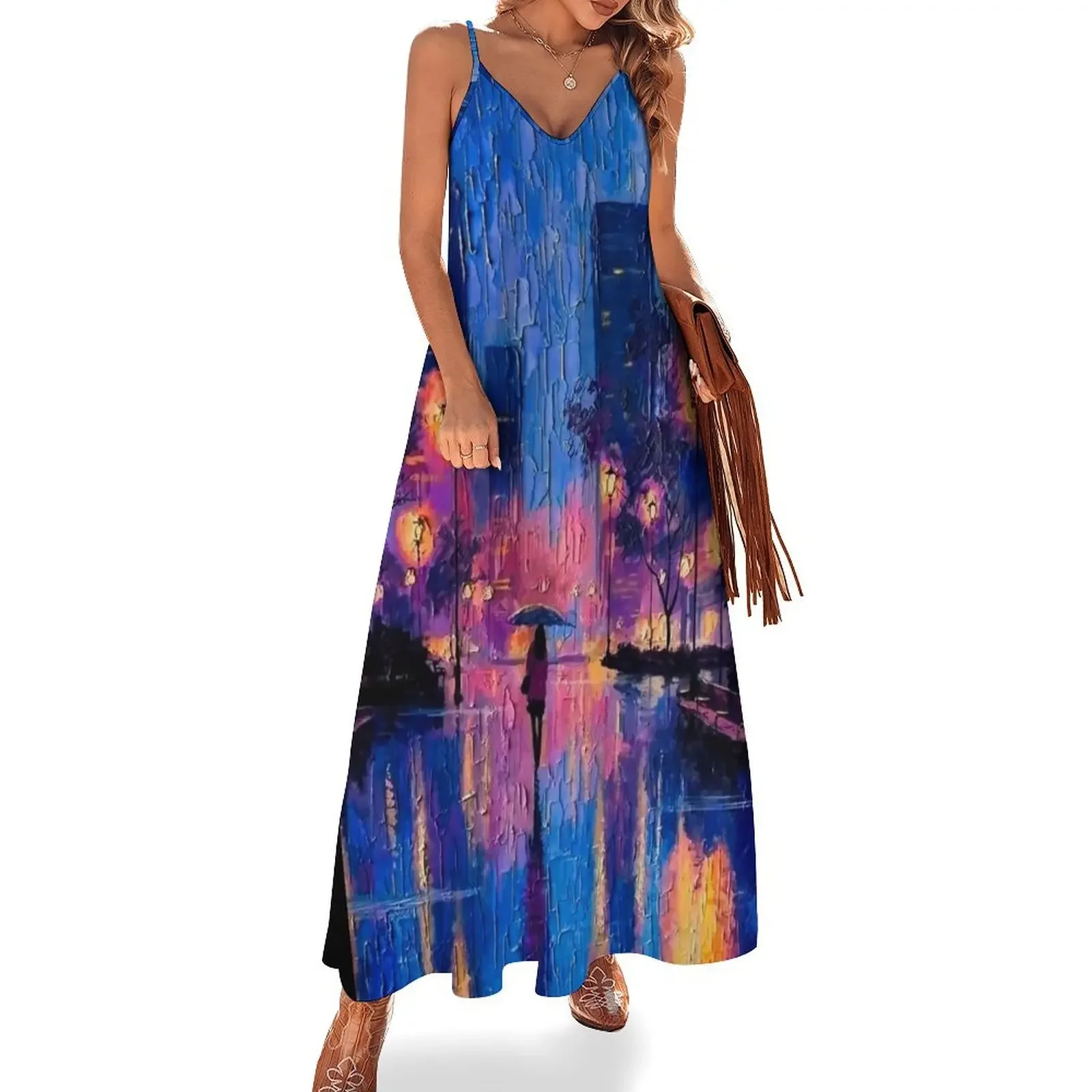 

Paris at Twilight Sleeveless Dress dresses for official occasions dresses for womens Women's long dress clothes for women Dress