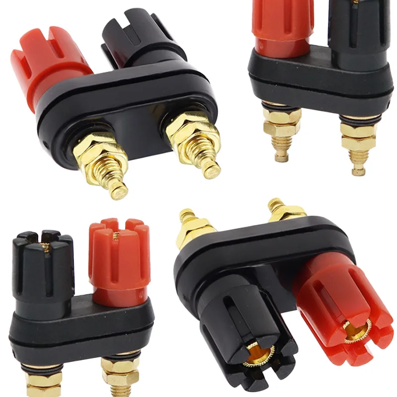 

2/4 шт. двойной разъем типа «банан» переплетный пост аудиоусилитель динамика красный черный разъем типа «банан»