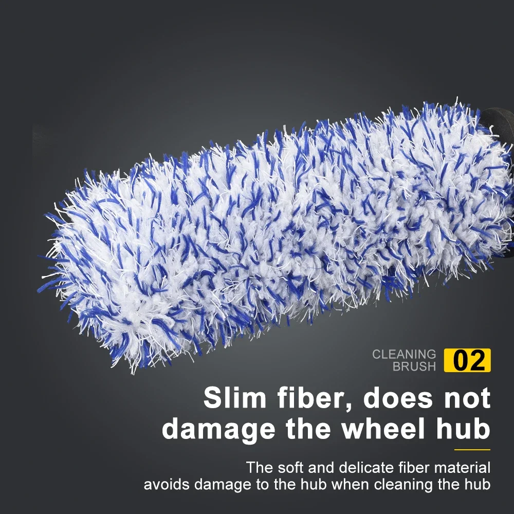 Car Wash Microfiber Wheels Brush Non-Slip Ultra Soft Car Cleaning Gloves Mitt Car Wheel Spokes Brushes Car Accessories image 3