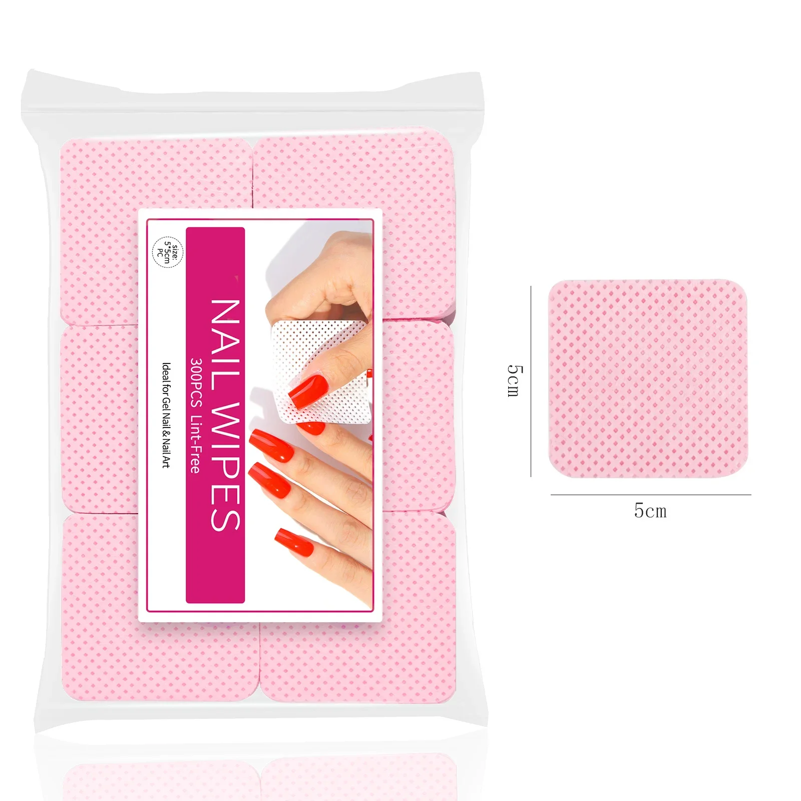 Misscheering Nail Polish Remover Wipes Nail Cleaning Pads, Non Woven Nail Pads for Women Girl Beauty Salon Nail Art Tool