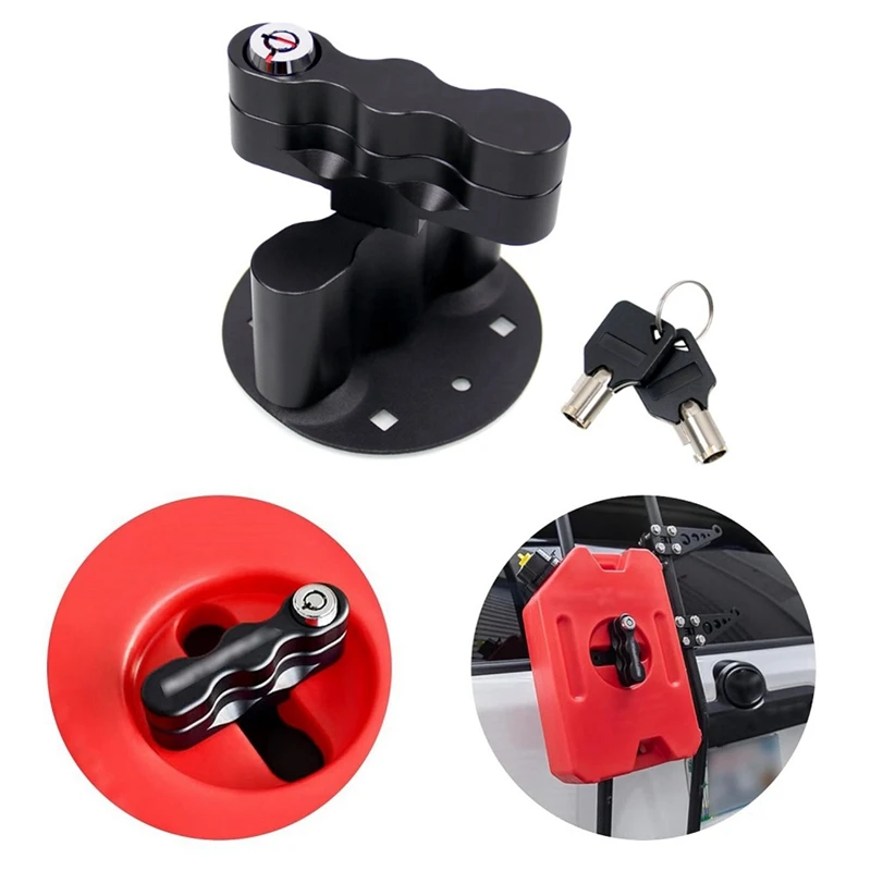 

Pack Mount Lock, Locking Pack Mount With Backing Plate Base And 2 Keys, For Fuel Pack, Water Container, Storage Box