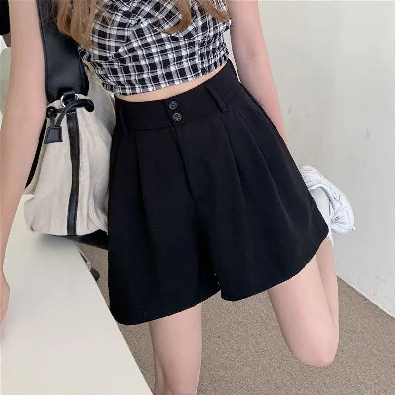 Shorts for Women Work Blue Office Wide Suit with Short Pants Woman Normal Classic Summer Y2k Harajuku Designer Wholesale Vintage