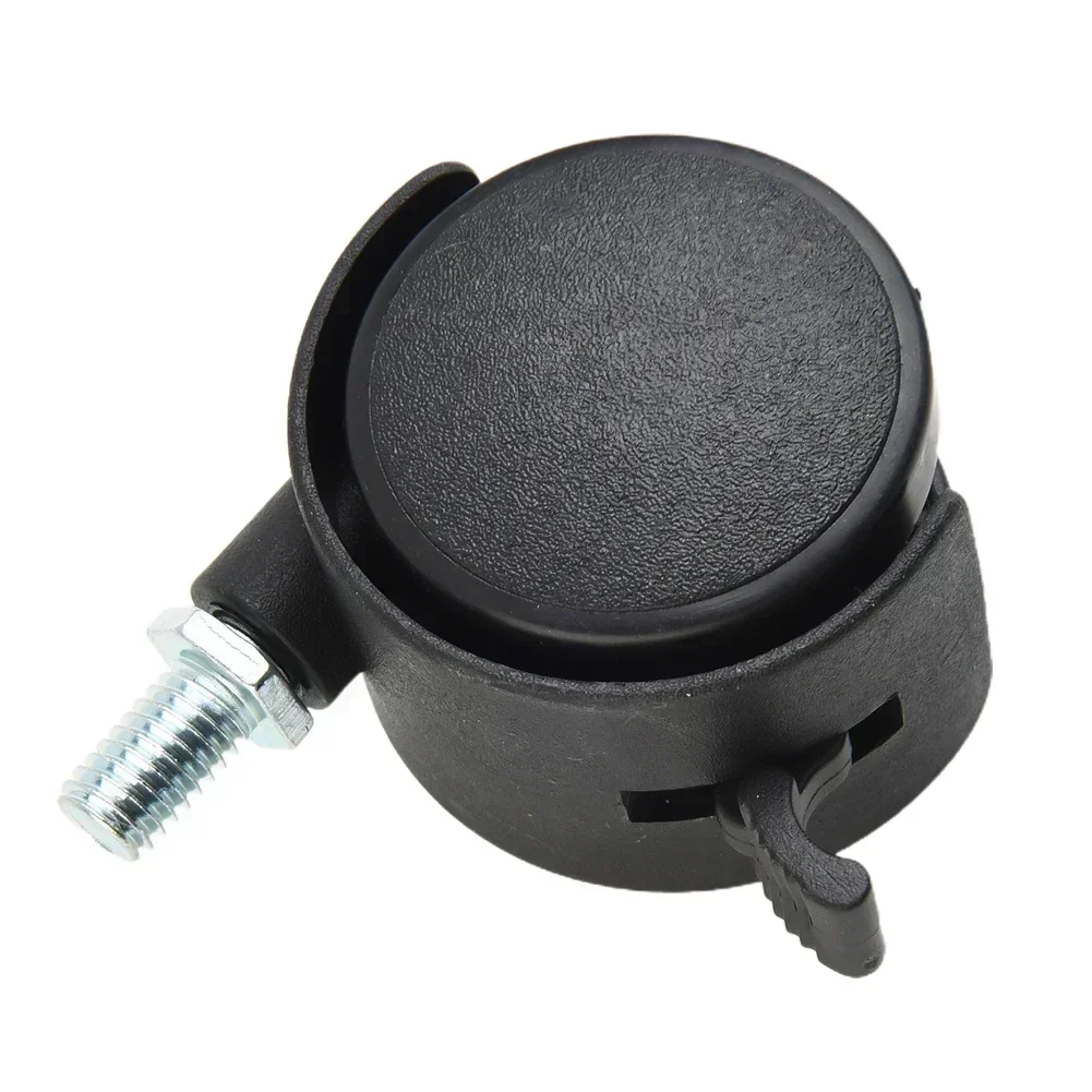 Double Wheel Caster Plastic Swivel Roller Caster Wheel for Furniture, Office Chairs, Trolleys Swivel, Threaded Rod Connector