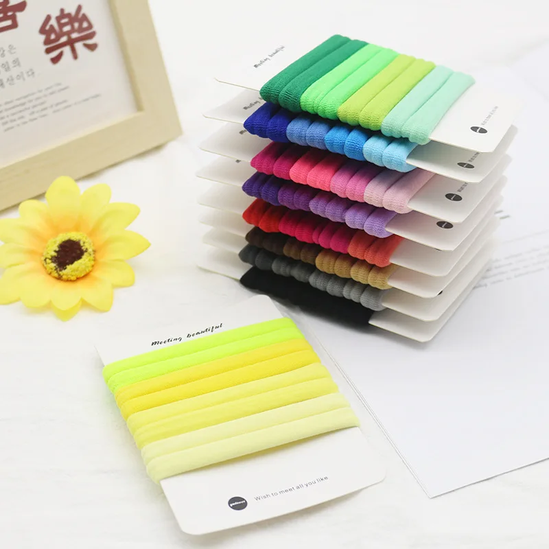 アスレチックヘアバンド 8個入り プレミアムナイロンシュシュ 跡がつかないヘアゴム 太い髪用 ヨガ ランニング ヘアアクセサリー 女の子用