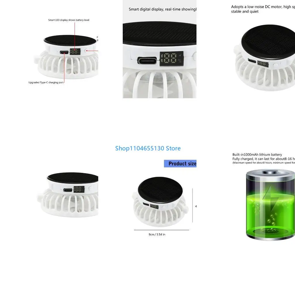 

Солнечный портативный вентилятор 1000 мАч. Аккуратный вентилятор тихий охлаждающий вентилятор оборудование для фаната