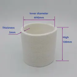 90*100mm Wool Felt Polishing Sleeve First-class Wool Felt Tube For Quick Mirror Polishing of Aluminum, Non-ferrous Metals