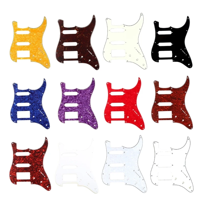 Multicolor 11Hole SSH Guitar Pickguard Scratch Plate For ST SQ Electric Guitars 3-Ply SSH Guitar Pickguard Guitar Parts