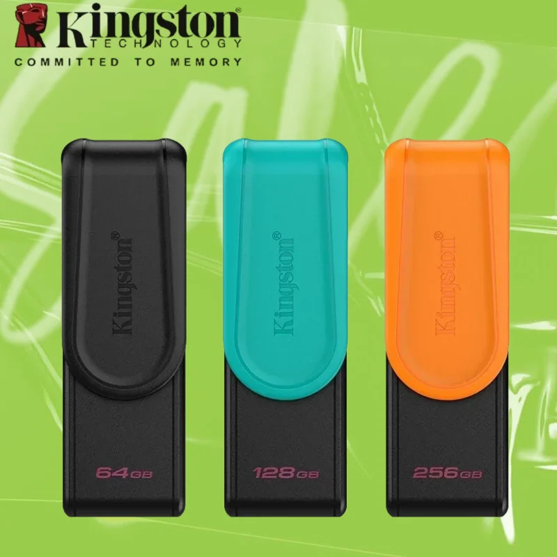 Kingston DataTraveler Exodia S USB Flash Drive 64GB 128GB 256GB 512G USB 3.2 Gen 1 Pen Drive Black DTXS Flash Drive for Computer