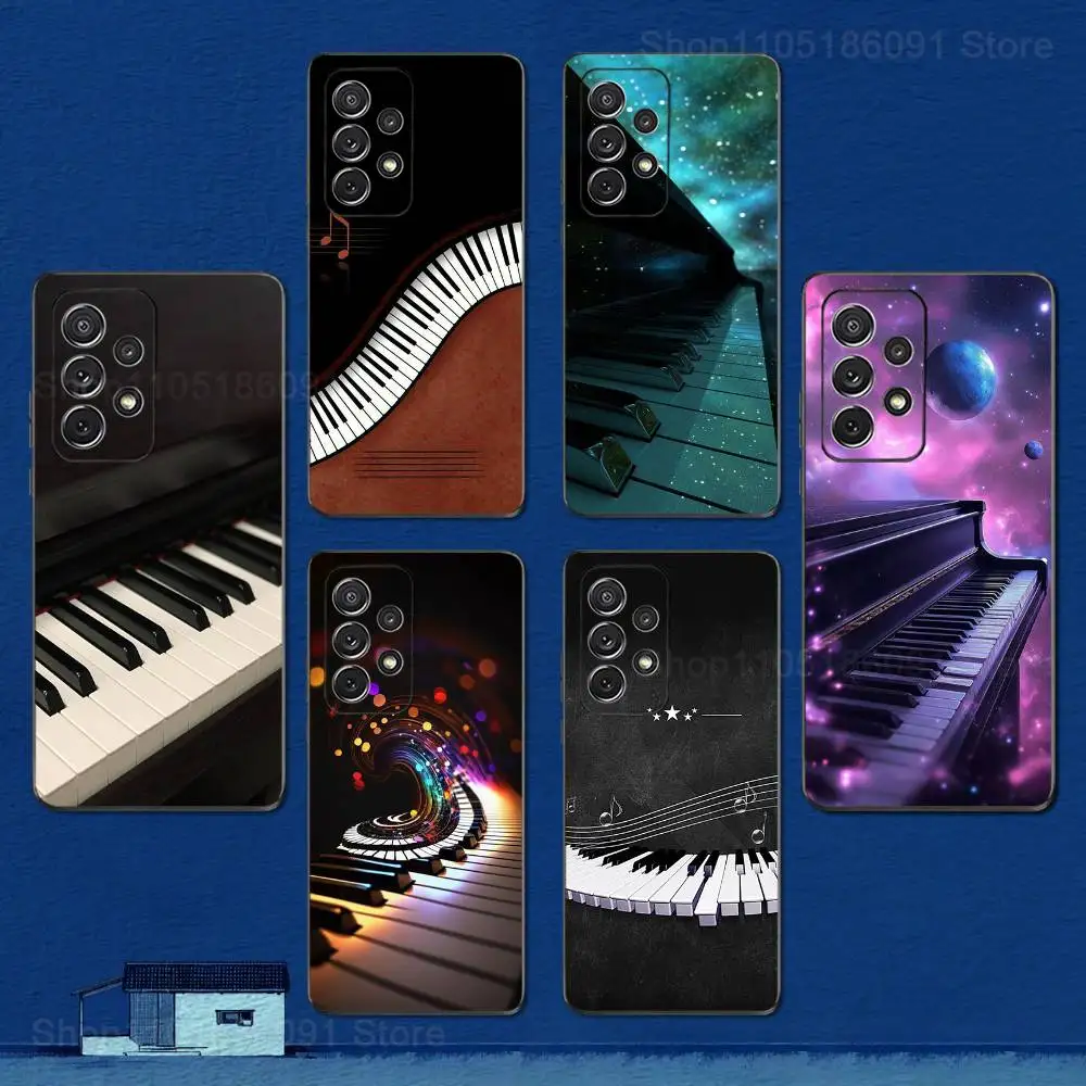 

Starry Sky Piano Art Case For Samsung S22,S25,S24,S23,Ultra,FE,S20,S10,Plus,S21,S9,Lite,Soft Silicone Black