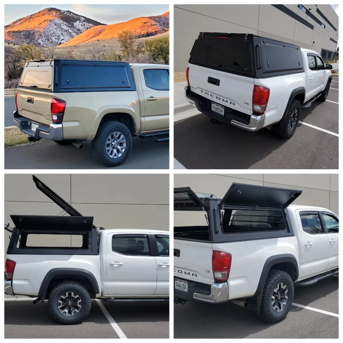 

Hilux Pickup Bed Hardtop Canopy Lockable Truck Topper Waterproof Cargo Cover Rear Window