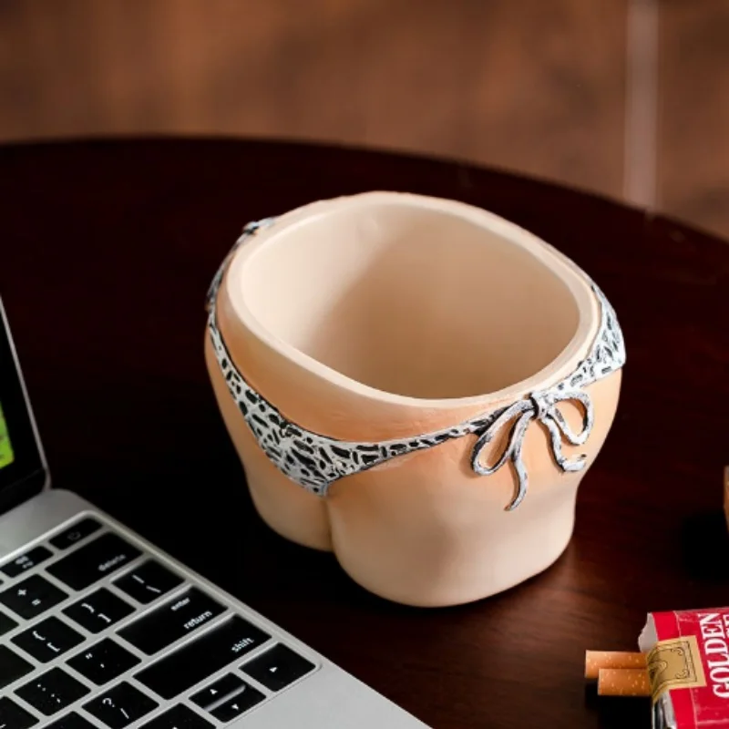 

Fashionable Leopard Print Bikini Ashtray Creative Sexy Artistic Desktop Decoration Resin Cigar Smoking Accessory Couple Gift