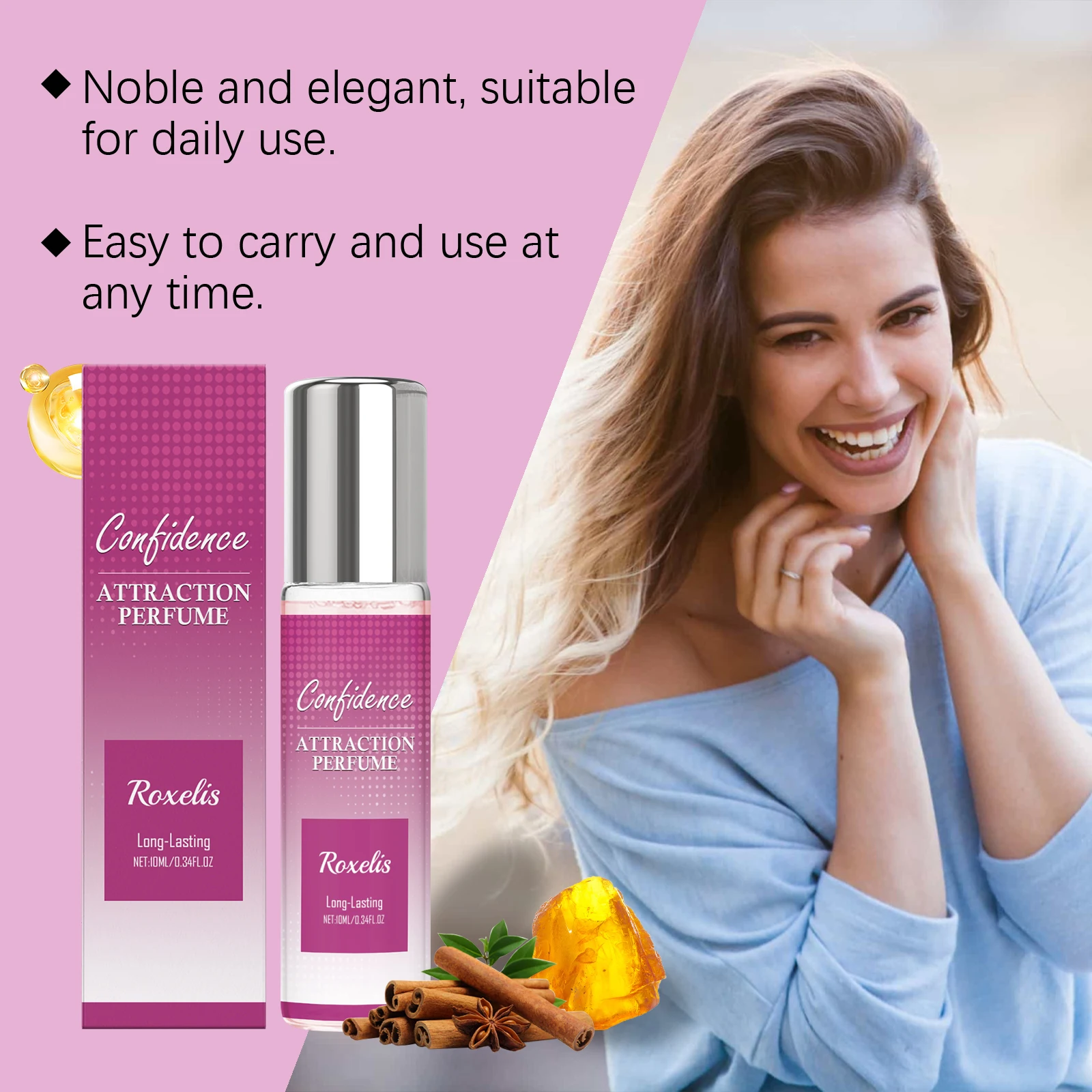 Portable Mini Attraction Perfume Spray 10ml Travel Size Long Lasting Charming Floral Fragrance For Women Daily Dating Use view 4