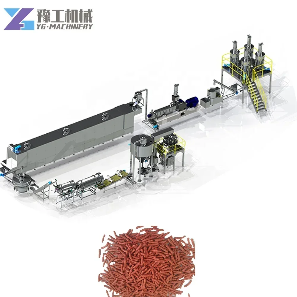 YG Pet Feed Pellet Twin Screw Extruder Dog Cat Dog Fish Feed Pellet Extrusion Processing Line