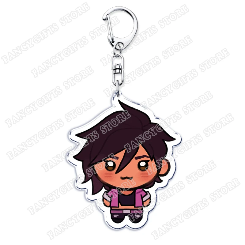 Cute Cartoon Video Game Chibi Keychain Accessories Bag Blazer Robert Robertson Invisigal Keyrings Jewelry Fans Freinds Gifts