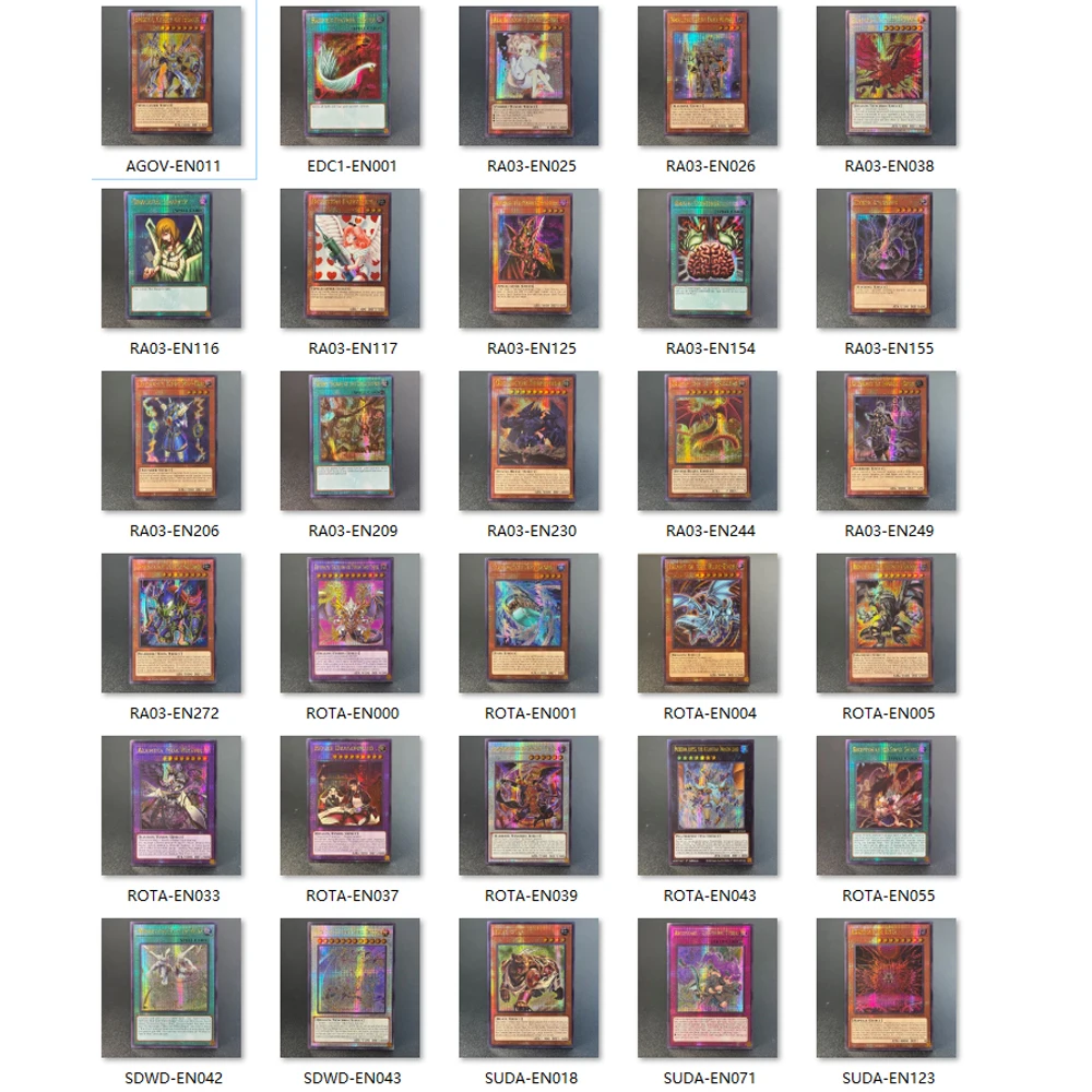 55PCS Yu-Gi-Oh! whole set Foil 2 rare Quarter Century Mulcharmy Fuwalos Dominus Impulse Collectible Game Cards Proxy DIY Cards