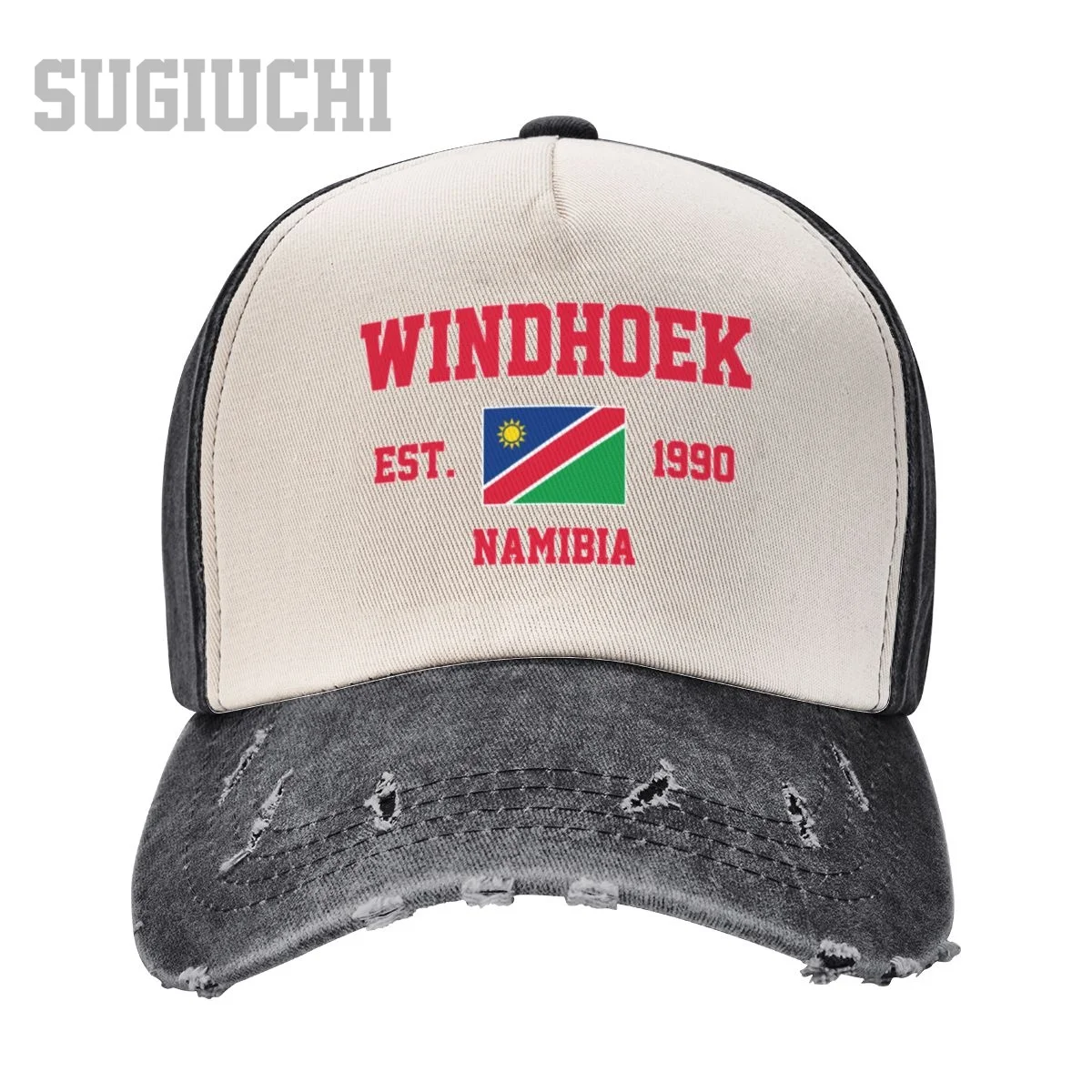 Unisex Baseball Cap Namibia EST.1990 Windhoek Capital Men Women Vintage Hats Washed Cotton Trucker Gift