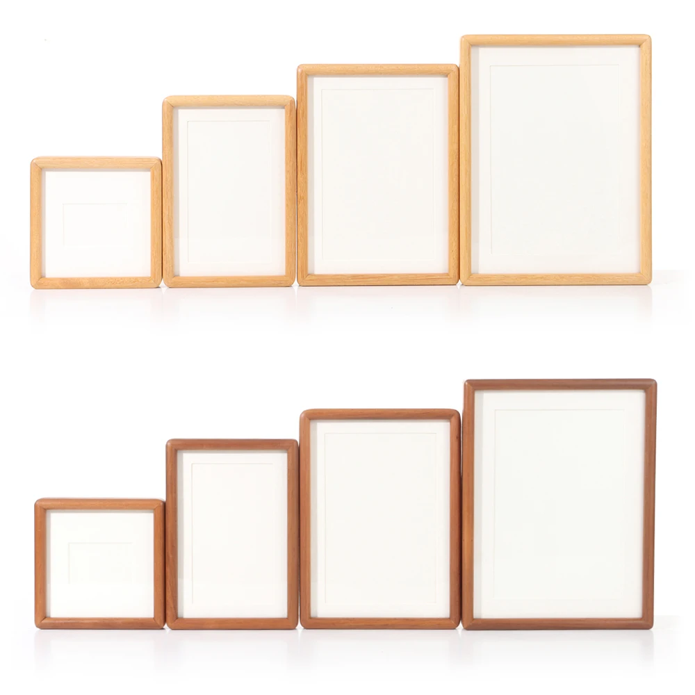 Fashion 6/7/8 Inch Black Walnut Photo Frame Simple Handmade Picture Frame Real Wooden Display Photo Frame