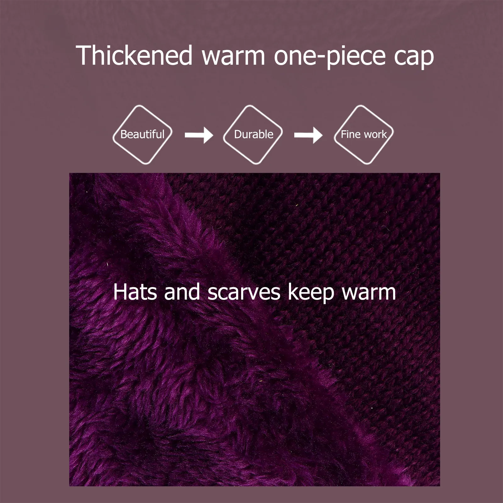

Warm Knit Scarf Earflap Woolen Hood Scarf Winter Cap Unisex Woolen Beanie Cold Weather Headgear For Ski Climbing Gift
