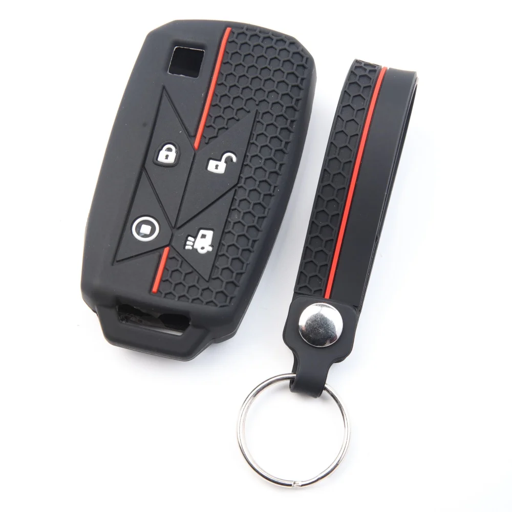 4 Buttons High Quality Silicone Pickup Truck Car Key Case Caps Key Cover For Renault Euro 6 Series T C K Gama Shell Bag Keyring