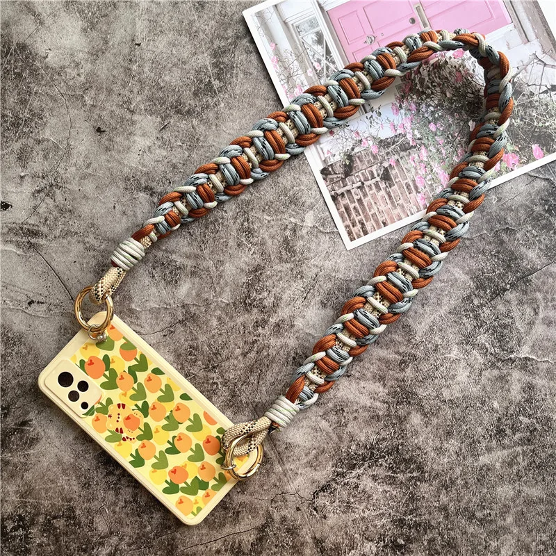 Strap for Handbags Handwoven Lanyard Contrasting Colors Bag Strap Luxury Telephone Shoulder Strap Underarm Bag Accessories