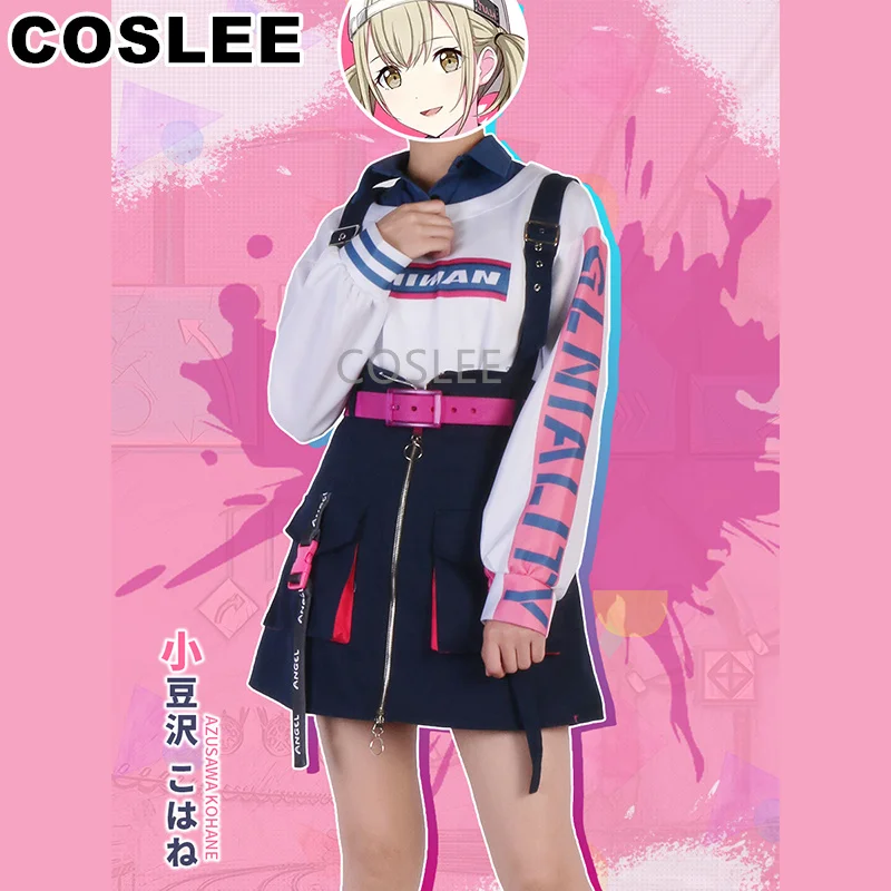 COSLEE PJSK Azusawa Kohane Cosplay Costume Amia Lovely Daily Clothing Uniform Top Skirt Women Role Play Halloween Party Outfit