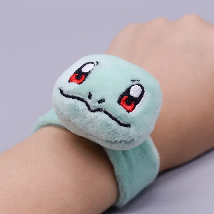 Pokemon Pikachu Squirtle Bulbasau Charmander Papa Circle Slap Bracelet Plush PP Cotton Children Toy Bracelet Bracelet Party Gift