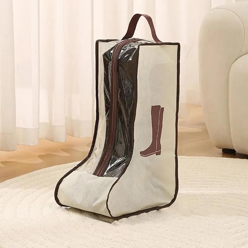 Non-Woven Shoe Storage Bag Outdoor Travel Waterproof Shoe Bag Tall Boot Carry Bag with Handle Boots Storage Travel Organizer