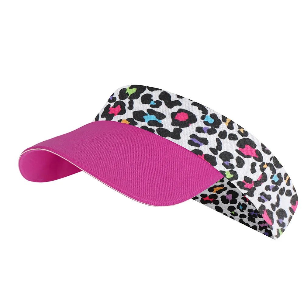 

Cute Cartoon Print Kids Sun Visor Hat UPF50+ UV Protection Soft Stretchable Foldable Visor for Summer Travel Sports Tennis Run