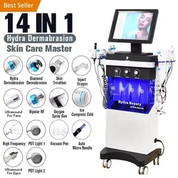 Hot Selling Oxygen Jet Super Bubble 14 In 1 Water Jet Peel Vacuum Blackhead Remover Oxygen Skin Aqua Hydrofacial Machine