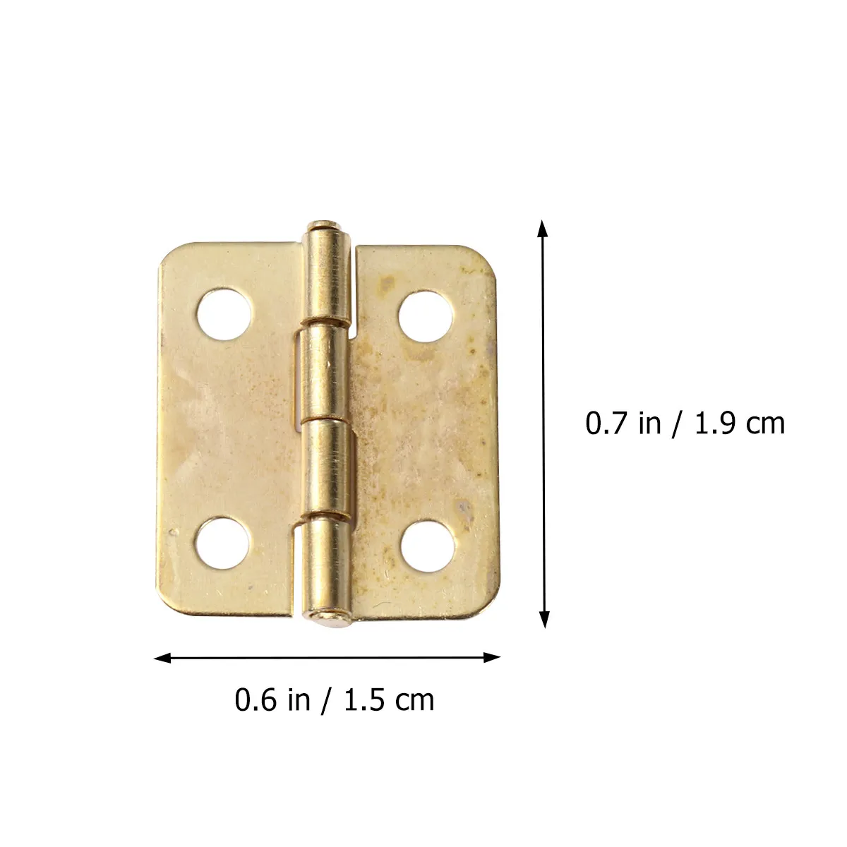 100Pcs Iron Hinge Vintage Cast Brass Coated Antirust Easy Install DIY Accessories for Wooden Boxes Jewelry Box Hardware
