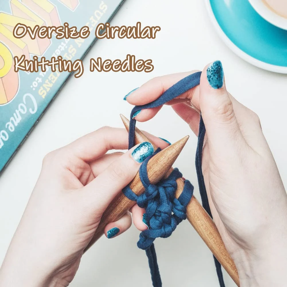 

3 шт. деревянные круглые спицы, большие иглы из натурального дерева 15/20/25 мм для массивной пряжи, гигантские круглые спицы B20