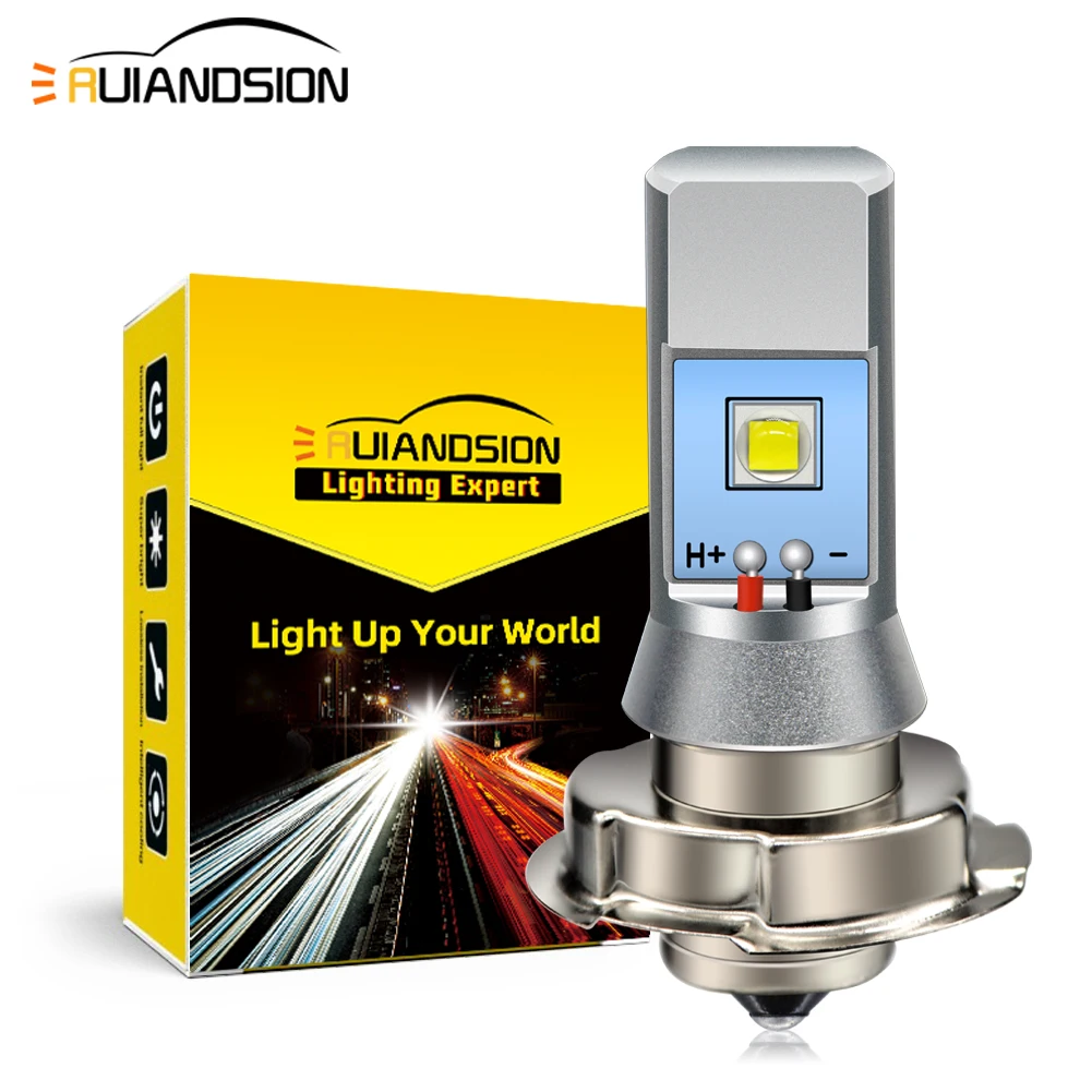 P26S LED Moped Headlight Bulb For Scooter Ebike 20W 6-24V White 860Lm Super Bright SMD Chip Motorcycle Headlamp Replacement 2PCS