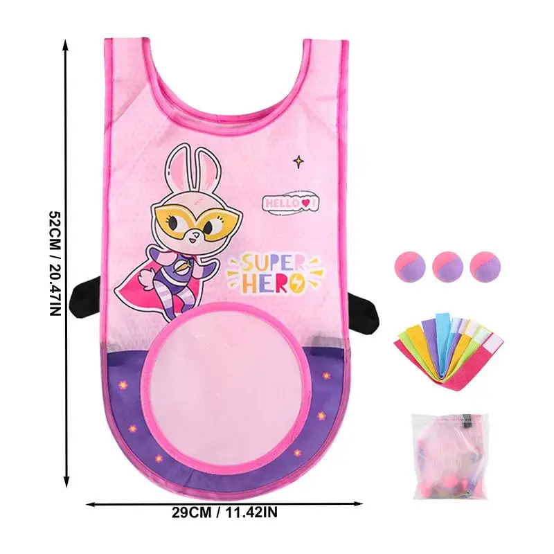 휴대용 닷지볼 태그 게임 던지기 타겟 게임 캐치볼 세트, 어린이 닷지볼 장난감, 학교 마당 야외 끈끈한 조끼 포함