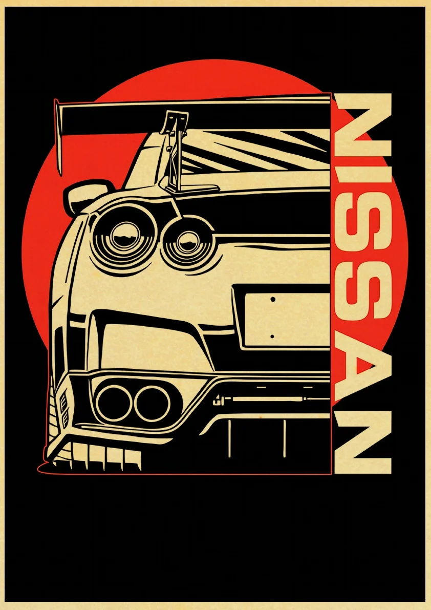 JDM Auto Kraft Paper Japan Racing Classic Home Décor Life Poster Vintage High Quality Printing