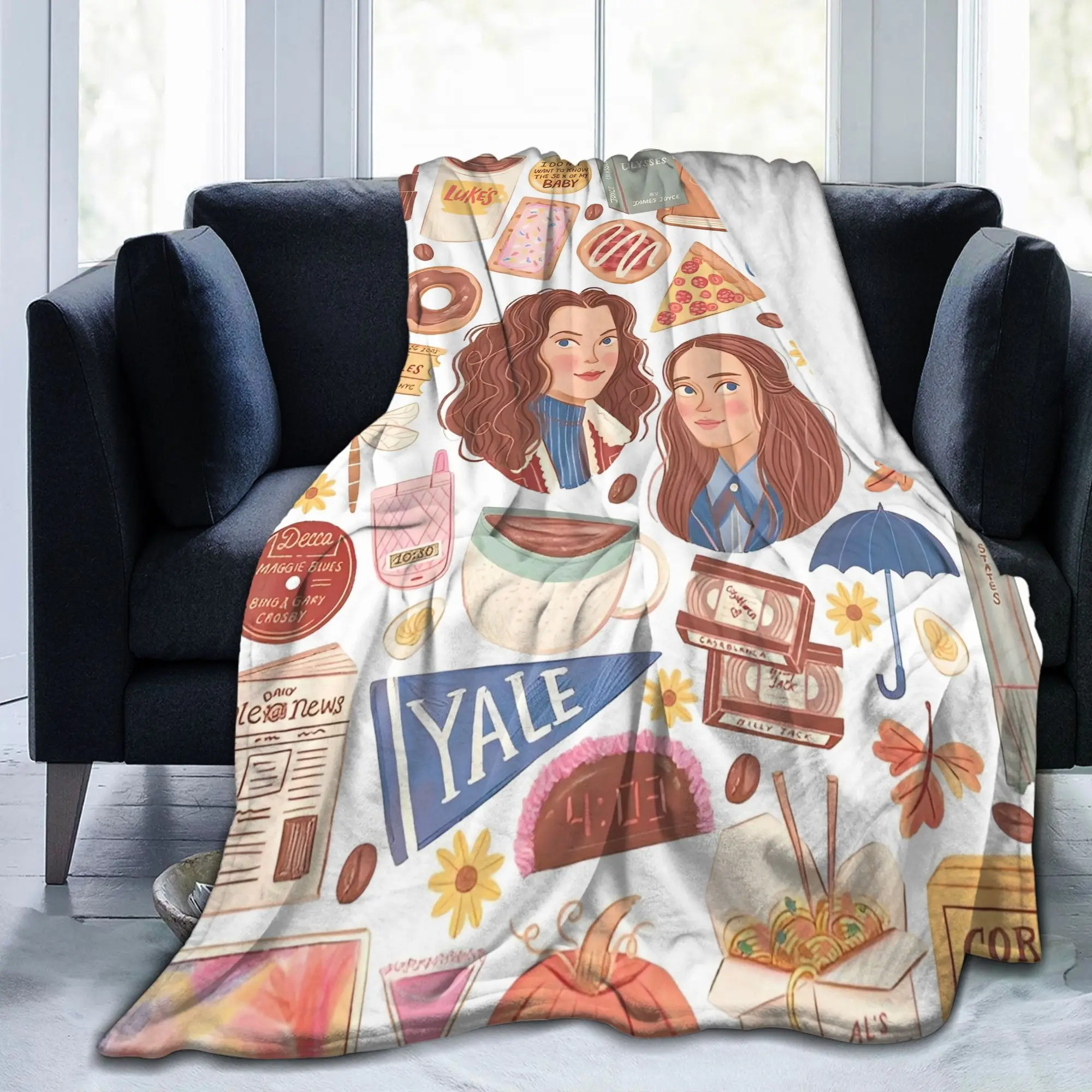 جيلمور بنات لورلياي روري بطانية محبوكة الفانيلا المسلسلات التلفزيونية لينة رمي البطانيات للطائرة السفر لحاف تنفس #2