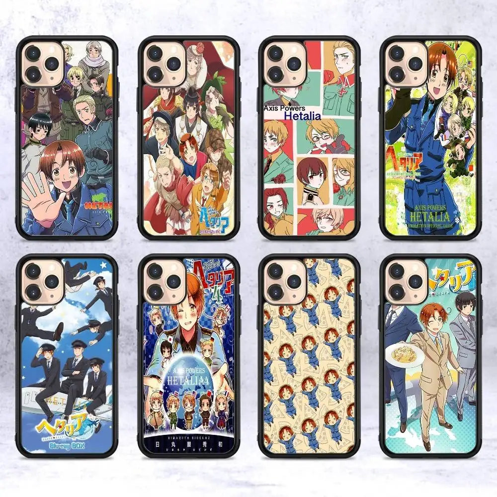 

Cartoon Hetalia Axis Powers Phone Case For Iphone 11 12 13 14 15 Pro Max 17 16 Plus Hard PC+TPU Back Cover