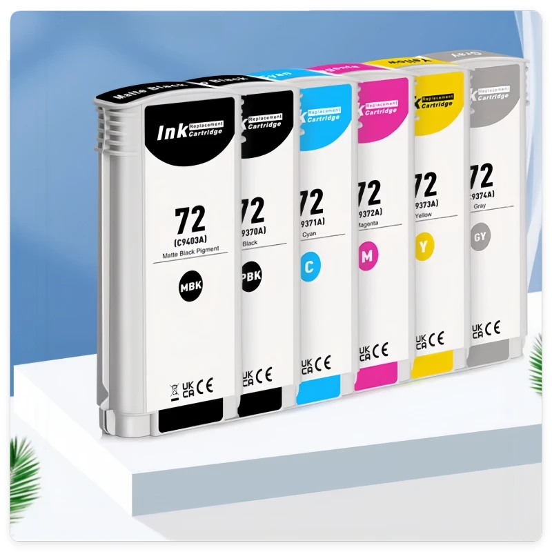 

6PCS 130ml Compatible Ink Cartridges with Chip Replacement for HP 72 Designjet T610 T770 T795 T1100 T1120 T1200 T1300 T2300